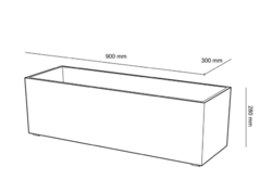 Granisil granitový květináč KUBI 90 cm Biely