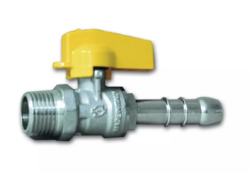 Vzorkovací guľový uzáver PB - pr. 9,8mm; 1/2"M; rohový
