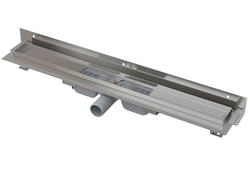 Flexible Low - Podlahový žľab s okrajom pre perforovaný rošt a s nastaviteľným límcom ku stene, dĺžka 850mm