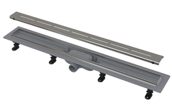 Simple - Podlahový žľab s nerezovým okrajom pre perforovaný rošt, dĺžka 650mm