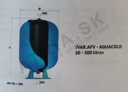Tlaková expanzná nádoba - vodárenské systémy  - 50l; 10bar; 1"; vertikálna s podstavcom