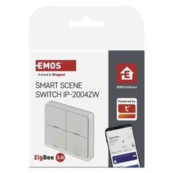 GoSmart Prenosný ovladač scén IP-2004ZW, ZigBee 3.0, 4-tlačidlový