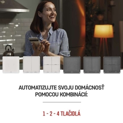 GoSmart Prenosný ovládač scén IP-2001ZB, ZigBee 3.0, 1-tlačidlový