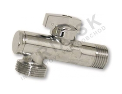 Rohový guľový uzáver práčkový - s filtrom - 1/2"x3/4"; bez matice