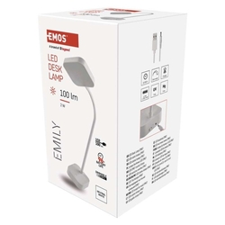 LED stolná lampa EMILY, dobíjacia