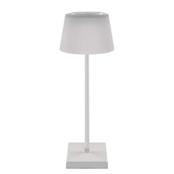 LED stolná lampa KATIE, dobíjacia, biela