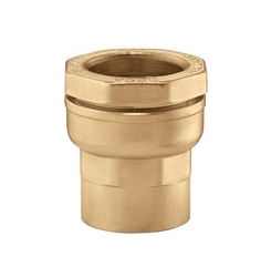 DECA - Šróbenie s vnútorným závitom, z mosadze, pre polyetylénové rúry, d 50 x 1 1/2" F