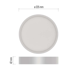 LED povrchové svietidlo NEXXO, okrúhle, biele, 21W, neutrálna biela