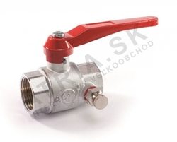 Guľový uzáver voda - s odvodnením - 3/4"FF; páčka
