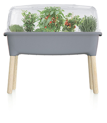 Sadbovač Prosperplast RESPANA PLANTER WOOD HIGH SET sadbovač 78 cm sivý kameň