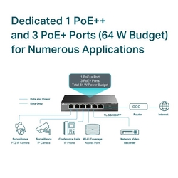 Switch TP-Link TL-SG1006PP 2x GLAN, 3x GLAN s PoE+, 1x GLAN s PoE++