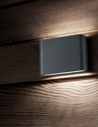 Svietidlo Nova Luce SOHO WALL GREY 2 nástenné, IP 54, 2x5 W