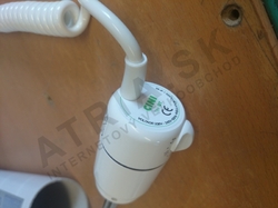 El. tyč s termostatom, 900 W - biela