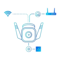 Kamera TP-Link TC65 3MPx, vonkajšia, IP Bullet, WiFi, prísvit