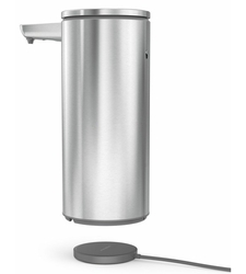 Dávkovač  Simplehuman bezdotykový, mydla – 414 ml + držiak na hubku, nerez oceľ