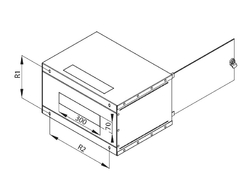 Rack Triton 19" 4U/400mm, FLAT-PACK (rozložený), prosklené dveře, šedý