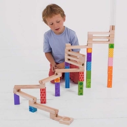 Hračka Bigjigs Toys Dřevěná kuličková dráha, farebná