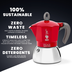 Bialetti New Moka Indukcia červená (rôzne veľkosti)