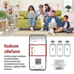 GoSmart spínací modul IP-2103SZ, ZigBee, 1-kanálový (nevyžaduje N vodič)