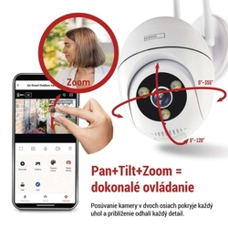 GoSmart Vonkajšia otočná kamera IP-800 WASP s WiFi, biela