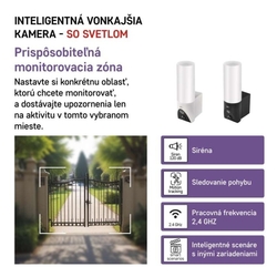 GoSmart Vonkajšia otočná kamera IP-310 TORCH s WiFi a svetlom, biela