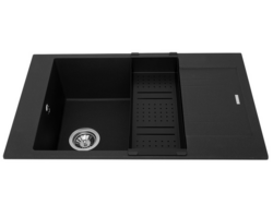 Sinks cedidlo/odkvapkávač VARIO COMPLET, čierny