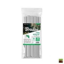 Bradas Klipy na tieniacu plotovú pásku 19cm bledosivá (20ks/bal.)