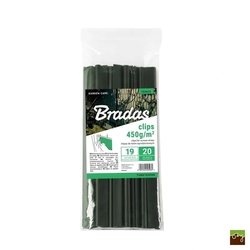 Bradas Klipy na tieniacu plotovú pásku 19cm tmavosivá (20ks/bal.)