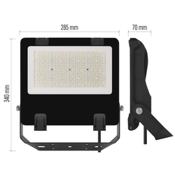 LED reflektor AVENO čierny, 100W neutrálna biela