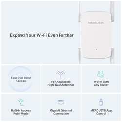 WiFi extender TP-Link Mercusys ME50G AP/Extender/Repeater - AC1900, 1x GLAN