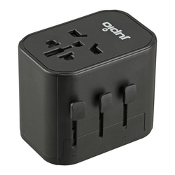 Adaptér Jupio Travel Adapter 2x USB-A 1x USB-C 15.5W univerzálny cestovný