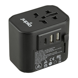 Adaptér Jupio Travel Adapter 2x USB-A 1x USB-C 15.5W univerzálny cestovný