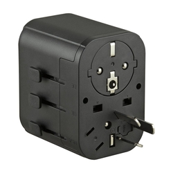 Adaptér Jupio Travel Adapter 2x USB-A 1x USB-C 15.5W univerzálny cestovný