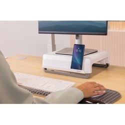 Stojan Fellowes BREYTA, pod monitor, 3 pozície, biely