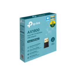 USB klient TP-Link Archer TX1800U Nano AX 1800 adaptér, 2,4/5GHz, USB 2.0
