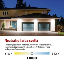 LED reflektor SIMPO, 50 W, biely, IP65, 5000 lm, neutrálna biela
