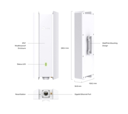 WiFi router TP-Link EAP623-Outdoor HD vonkajší AP, 1x GLAN, 2,4/5 GHz, AX1800, Omáda SDN