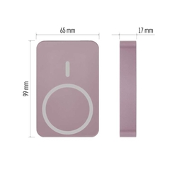 Power bank EMOS WI 1046, 10 000 mAh, 20 W+Wireless, lososová