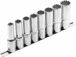 Kľúče nástrčné predĺžené MultiLock, 1/2'' 10-22mm, CrV, EXTOL PREMIUM