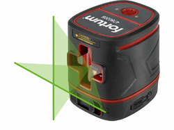 Laser líniový, krížový samonivelačný, zelený, 1H1V, Li-ion akumulátor, FORTUM