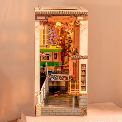 Hračka Robotime Zarážka na knihy miniatúra domečka Sakurová ulička
