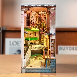 Hračka Robotime Zarážka na knihy miniatúra domečka Sakurová ulička