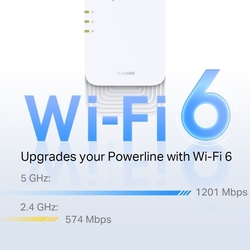 Powerline ethernet TP-Link PGW2440 KIT G.hn adaptér (1428 Mbps), 1x GLan, Wifi AX1800