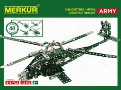 Stavebnica Merkur Helikopter Set, 515 dielov, 40 modelov