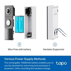 Chytrý zvonček TP-Link Tapo D235 IoT, 3MPx, batéria, set s Tapo H200
