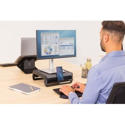 Stojan Fellowes BREYTA, pod monitor, 3 pozície, čierny
