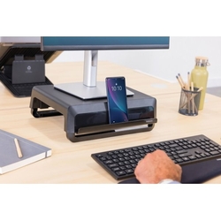 Stojan Fellowes BREYTA, pod monitor, 3 pozície, čierny