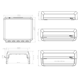 Stojan Fellowes BREYTA, pod monitor, 3 pozície, čierny