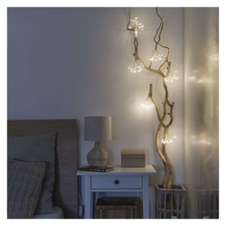 LED svetelná reťaz – svietiace trsy, nano, 2,35 m, vnútorná, teplá biela, časovač