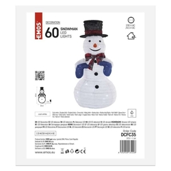 LED skladací snehuliak, 60 cm, vonk./vnút., studená biela